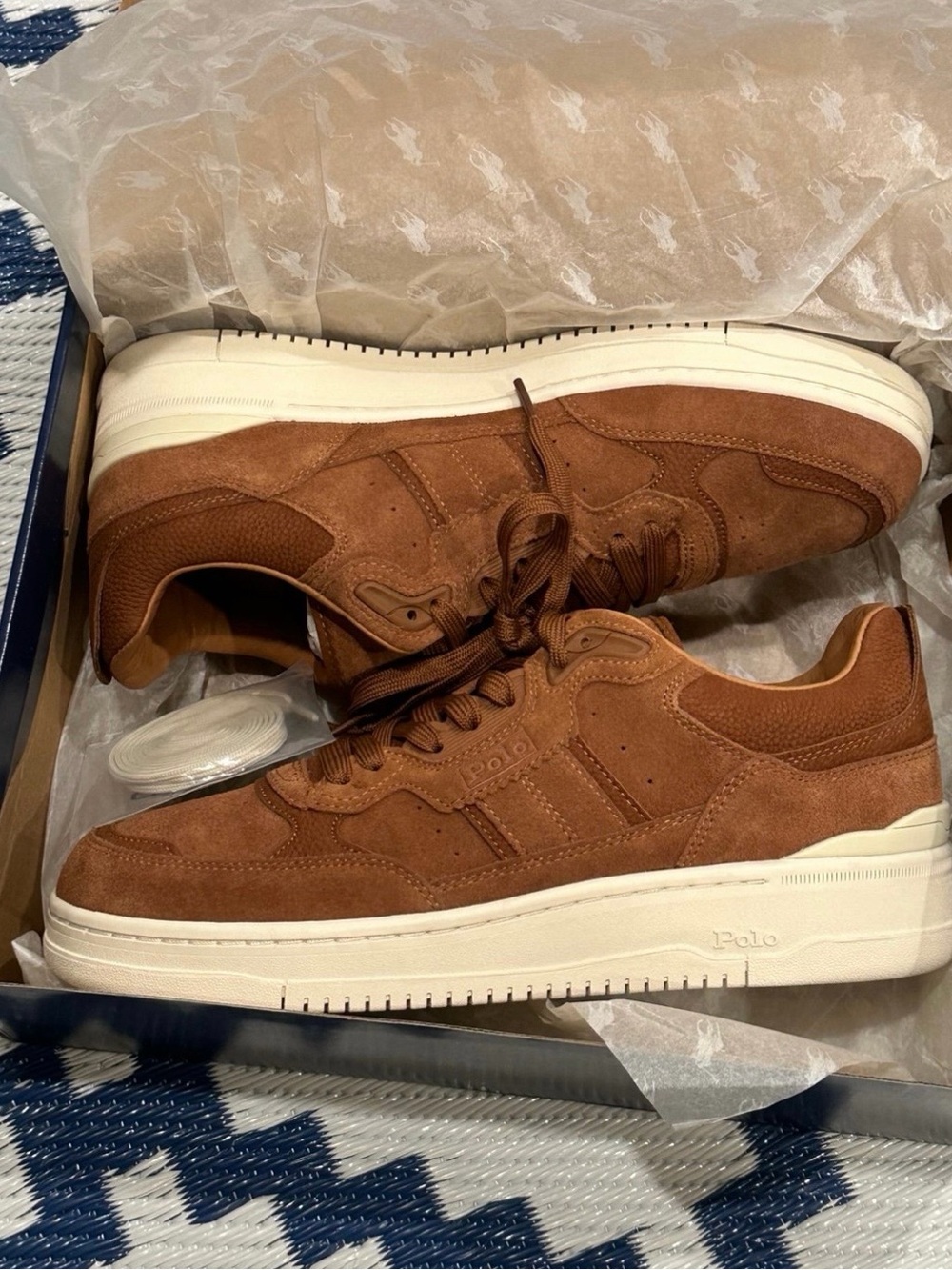 Polo Ralph Lauren Masters Sport Suede Designer Shoes Men’s Size 11 New - Picture 5 of 7